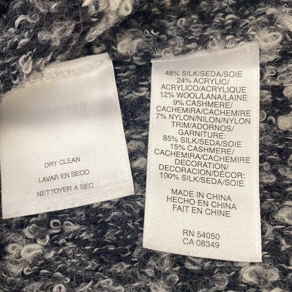 Anne Klein Silk Wool Cashmere Blend Blazer Women's Small  Black - Picture 10 of 10